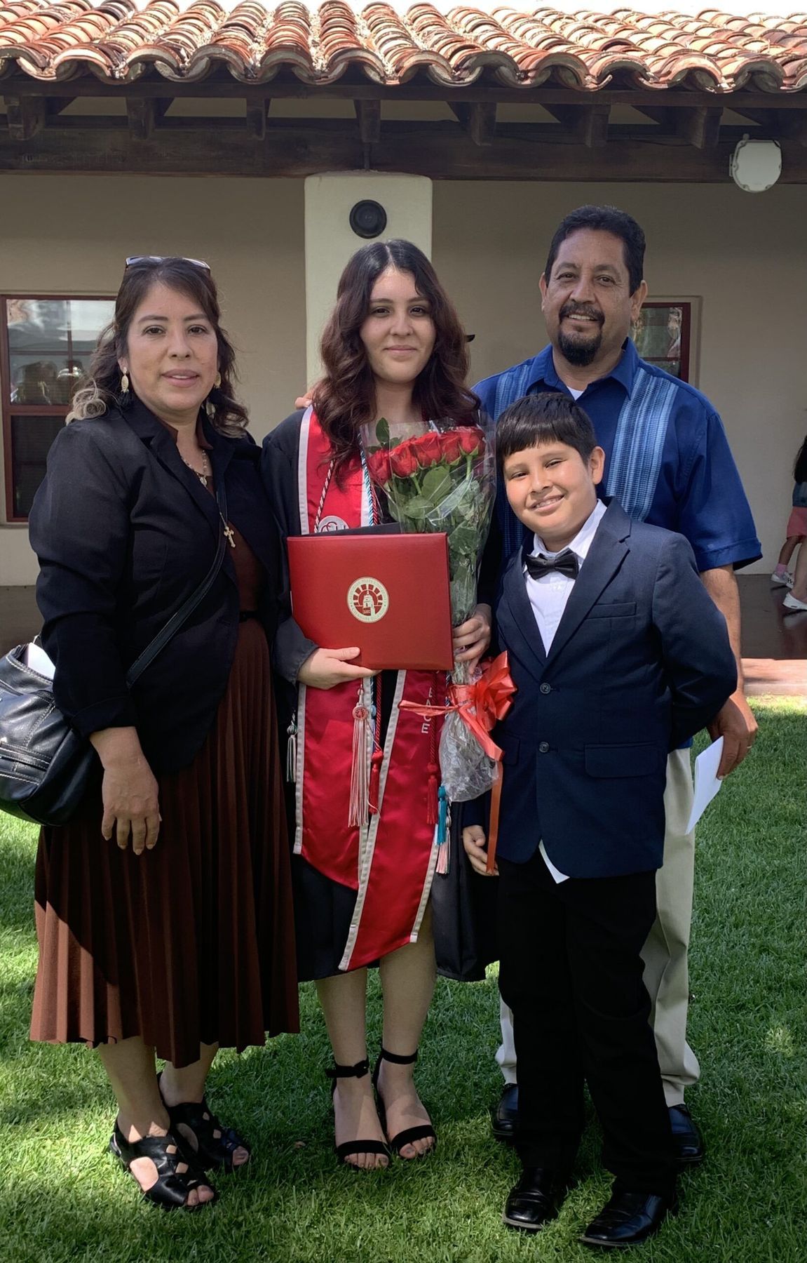 Cyntia with her family at her CSU Channel Islands graduation