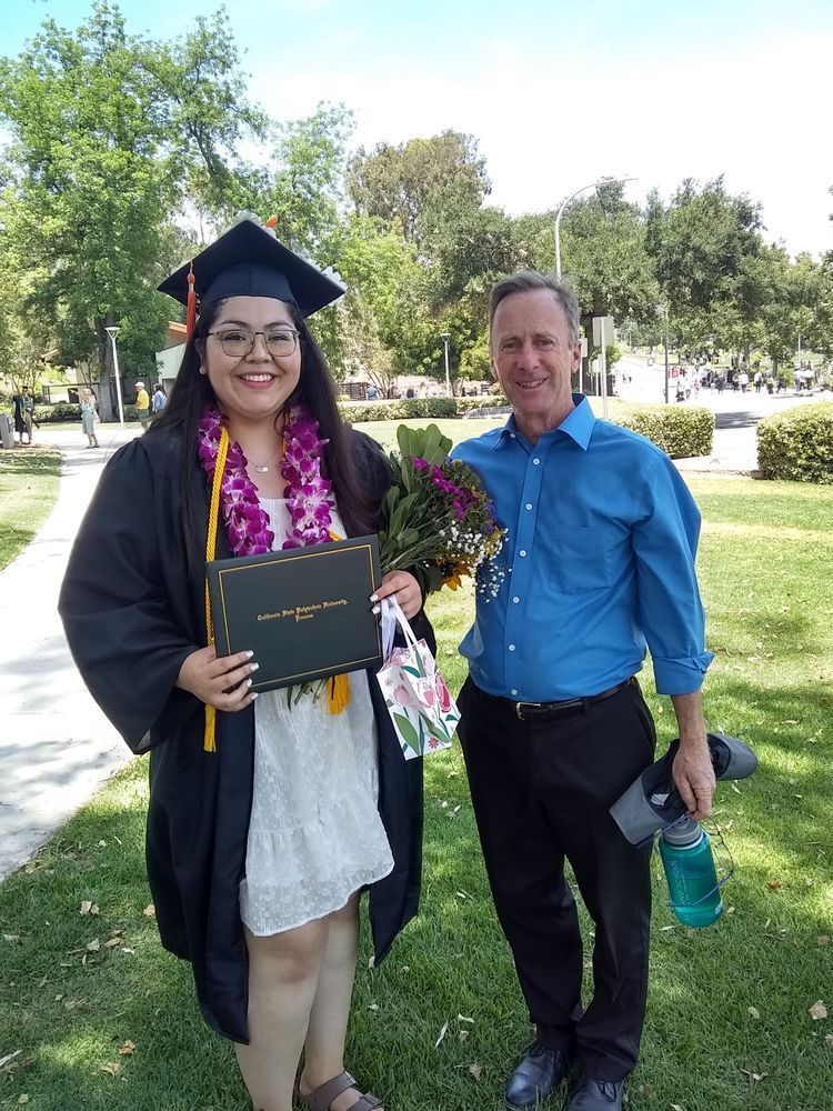 Lizbeth with Ian Cummings on graduation day